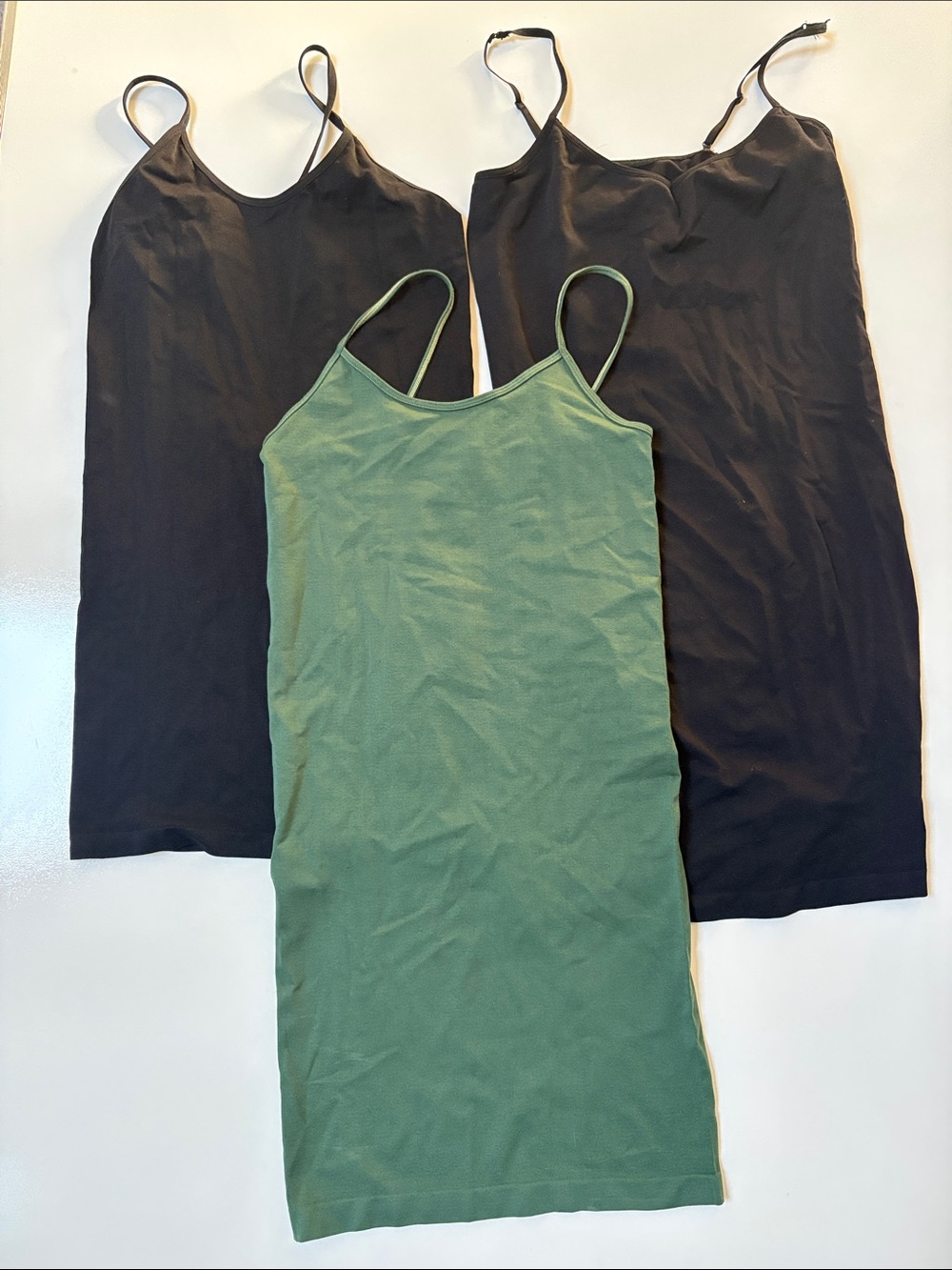 3 bodycon slip dresses